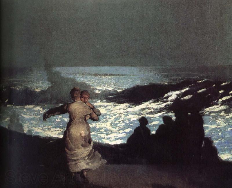 Winslow Homer A summer night Norge oil painting art